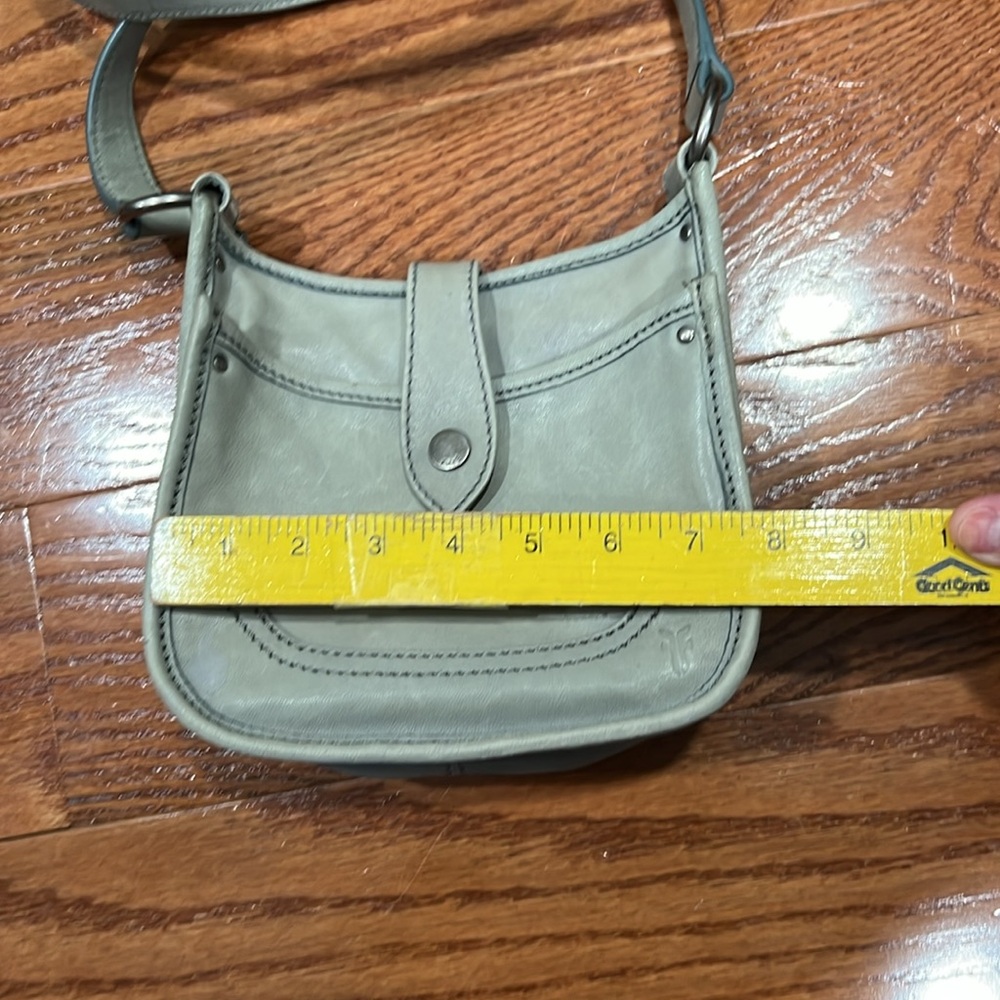 FRYE Madison North South Leather Mini Crossbody Bag Sky Blue - Picture 4 of 10